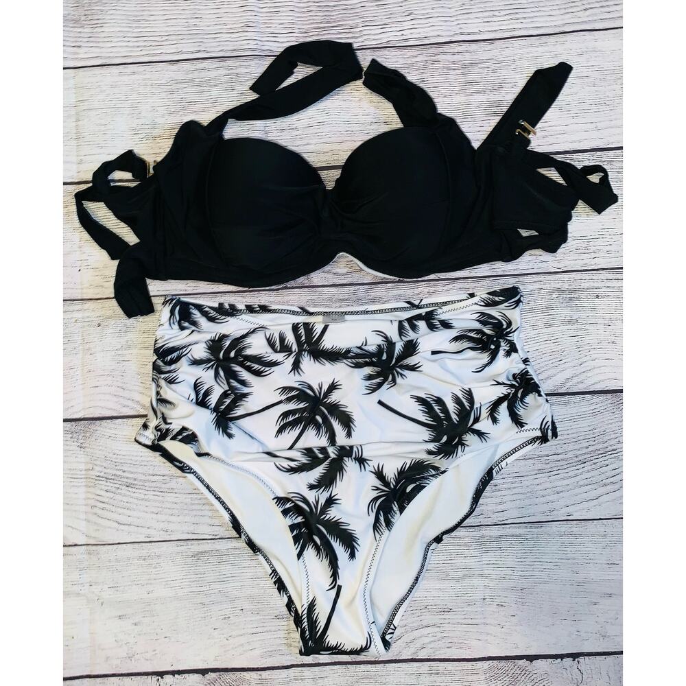 High Waist, Halter Top Bikini- Size Medium - Picture 5 of 8